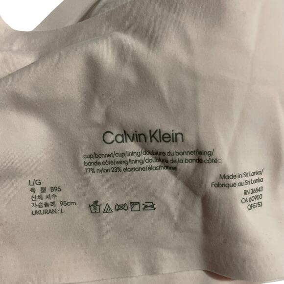 Calvin Klein Womens Invisibles Lightly Lined Triangle Bralette Bra QF5753 Pink L - Picture 8 of 11